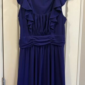 Elegant Purple Ruffle Dress